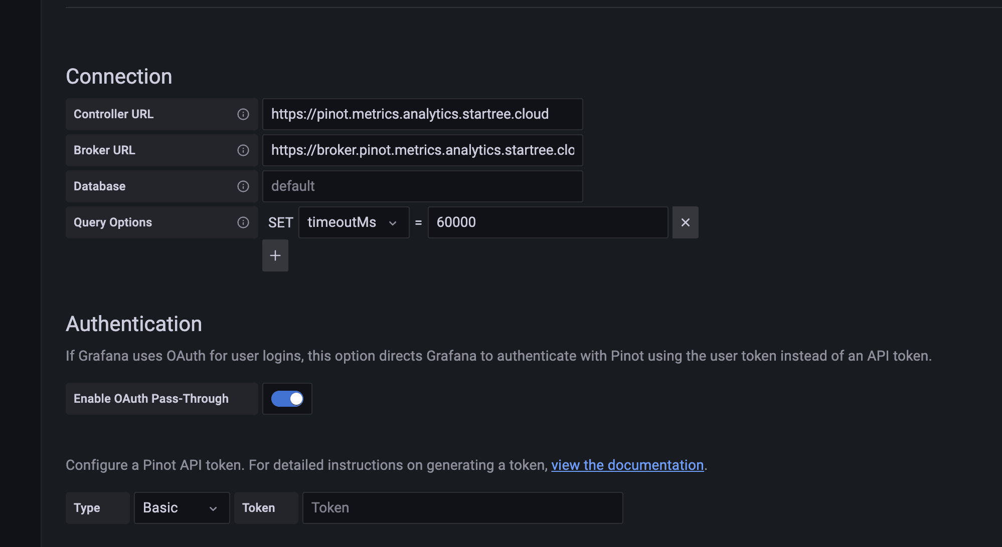 Configure Pinot in Grafana