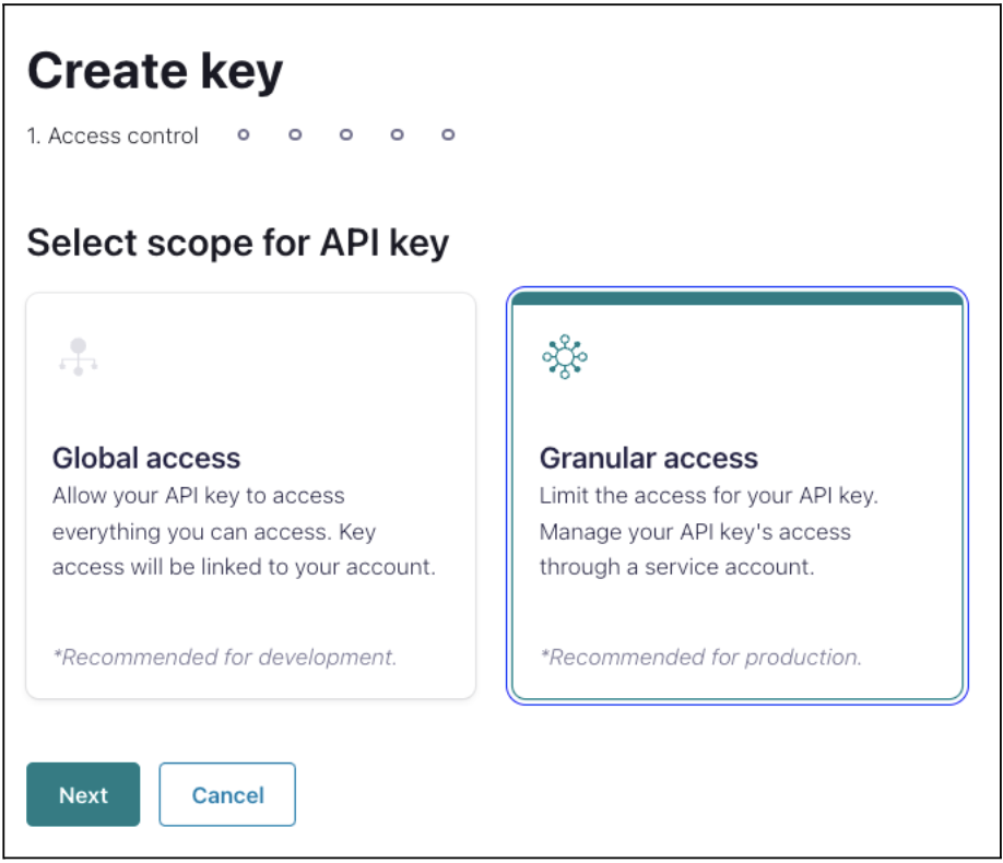 Confluent create granular API key