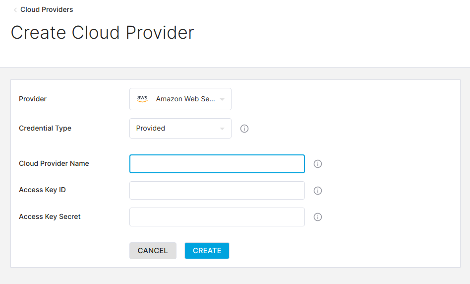 Select Cloud Provider